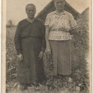 pokaż obrazek - Eugenia Suchowierska i Franciszka Maliszewska Dorohusk wieś, lata 50 -te.