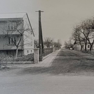 pokaż obrazek - Dorohusk Osada. Widok od wschodu na ulicę I Maja. W tle budynki mieszkalne.