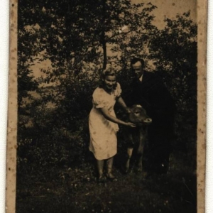 pokaż obrazek - Leokadia Drzewicka z wujkiem Filką Patajewiczem - bratem mamy Leokadii.