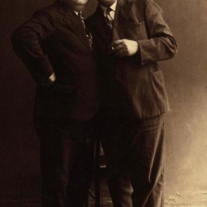 pokaż obrazek - Bronisław Roguski z przyjacielem, aptekarzem Panem Piotrem Walewskim. Okres międzywojenny.